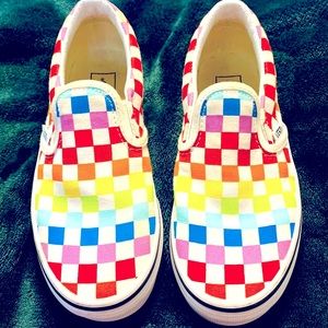 Children’s slip-on rainbow Vans